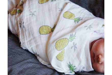 Swaddle Blanket/パイナップル柄