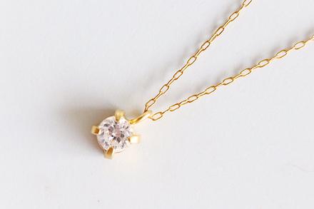 ジルコニアネックレス/ラウンド