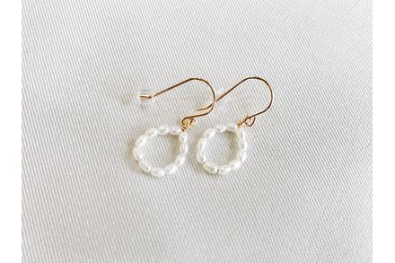 Knit ベビーパールイヤリングorピアス