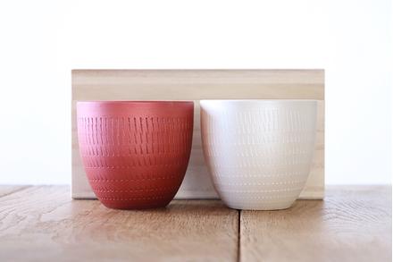 シフォン紅白 丸ロックカップ