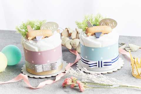 mini jet付きおむつケーキ