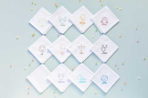 刺繍ハンカチ ホロスコープ(星座)
